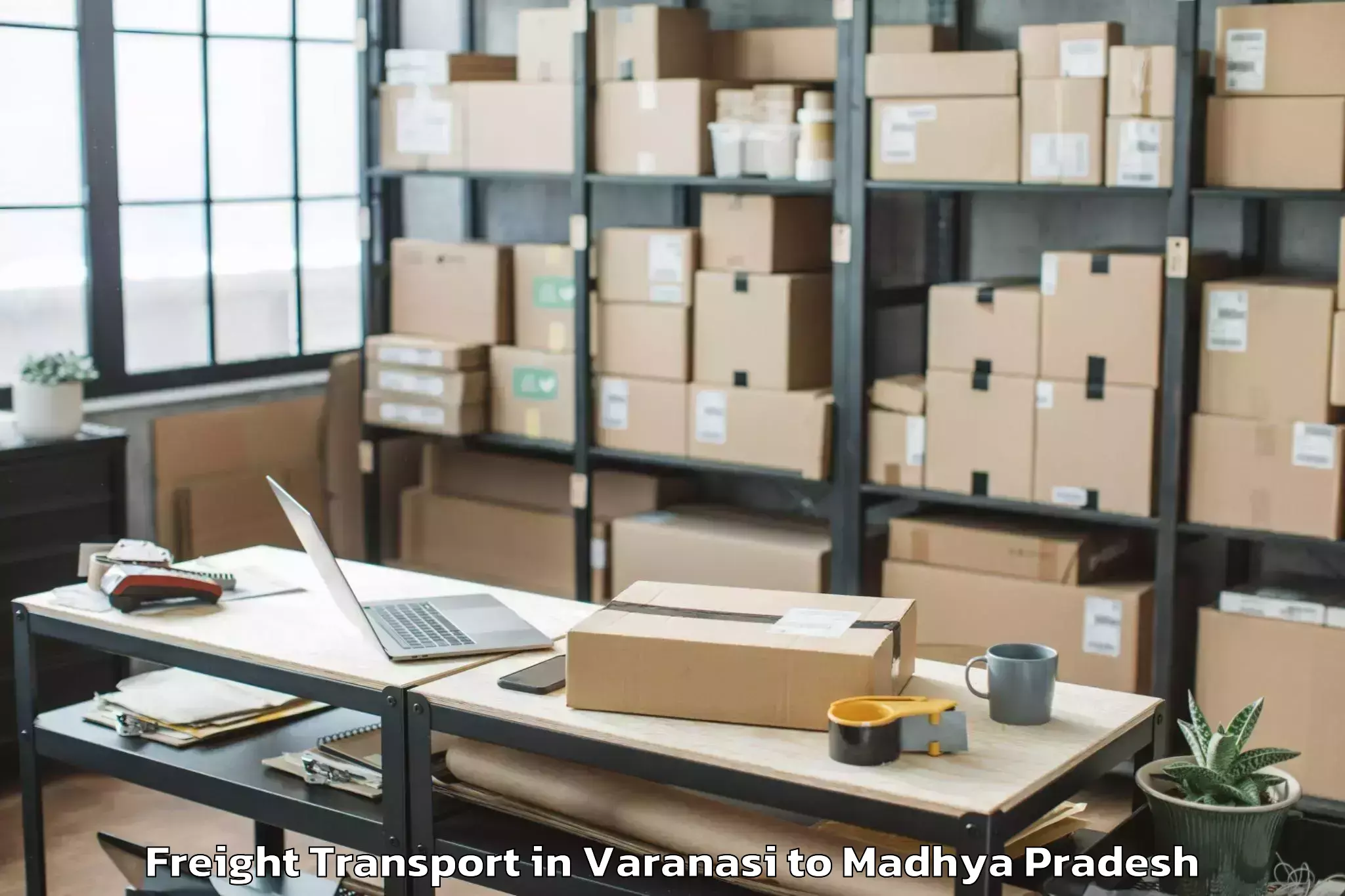 Professional Varanasi to Kundam Freight Transport